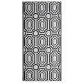 Beliani Outdoor Teppich schwarz 90 x 180 cm zweiseitig BIDAR