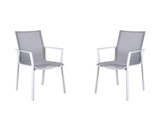 Gartensessel 2erSet stapelbar Aluminium Textilene MANAUS Gartensessel 2erSet stapelbar Aluminium Textilene MANAUS