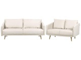 Wohnzimmer Set aus Polyester Glamourös MAURA Wohnzimmer Set aus Polyester Glamourös MAURA