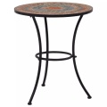Mosaik-Bistrotisch Orange / Grau 60 cm Keramik
