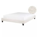 Bett mit Lattenrost aus Bouclé Modern ROANNE Bett mit Lattenrost aus Bouclé Modern ROANNE