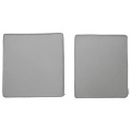 Northio - 2er-Set Sitzkissen, 56 x 52 cm Stuhlkissen mit Reißverschluss, Stoffbezug, 7cm dick Polsterauflage, waschbar Sitzpolster für Haus, Garten, Auto, Büro, Sofa, Stühle, Hellgrau Aosom, One Size