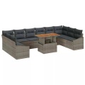 VidaXL - Garten-sofa-set poly-rattan, One Size, Grau