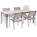 Gartentisch Set aus Sicherheitsglas Modern COSOLETOGROSSETO Gartentisch Set aus Sicherheitsglas Modern COSOLETOGROSSETO
