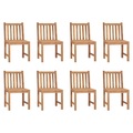 vidaXL Gartenstühle 8 Stk. Massivholz Teak