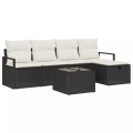 VidaXL - Garten-sofa poly-rattan, One Size, Schwarz