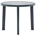 vidaXL Gartentisch Grün 89 cm Kunststoff