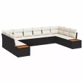 VidaXL - Garten-sofa poly-rattan, One Size, Schwarz