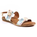 Sandalen Horton, Schlangenhaut Damen Weiss 36