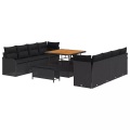 VidaXL - Garten-sofa poly-rattan, One Size, Schwarz