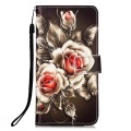 iPhone 15 Pro Max - Leder Etui Hülle Rosen