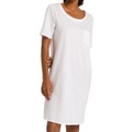 Cotton Deluxe - Nachthemd Kurzarm Damen Weiss XS