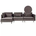 Beliani, Modulsofa aus Cord Modern EGERIS Modulsofa aus Cord Modern EGERIS