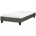 Beliani Polsterbett grau Lattenrost 90 x 200 cm ROANNE