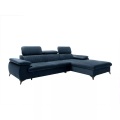 Ecksofa mit Schlaffunktion - Ecke rechts - Samt - Dunkel - SAMARA von Ecksofa mit Schlaffunktion - Ecke rechts - Samt - Dunkel - SAMARA von PASCAL MORABITO