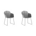 Set mit 2 Stühlen aus Kunststoff Modern SYLVA Set mit 2 Stühlen aus Kunststoff Modern SYLVA