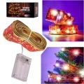 Pricenet - Band dekorativer LED-Streifen 10m 100LED Weihnachtsbaumbeleuchtung Weihnachtsdekoration mehrfarbig mit Batterien, One Size