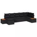 VidaXL - Garten-sofa poly-rattan, One Size, Schwarz