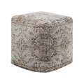 Beliani Pouf grau/beige 42 x 42 cm MEERUT