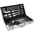Grillbesteck Aus Edelstahl 18-tlg. Unisex Grau