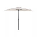 Beliani, Halbrunder Sonnenschirm aus Polyester Modern GALATI Halbrunder Sonnenschirm aus Polyester Modern GALATI