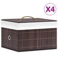 vidaXL, vidaXL Bambus Aufbewahrungsboxen 4 Stk. Braun