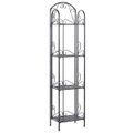 Beliani Badregal Metall Antik Optik schwarz 4 Fächer klappbar VALDIVIA Regal
