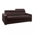 LINEA SOFA - Schlafsofa 4-Sitzer - Liegefläche: 160 cm - Matratzenhöhe: 22 cm mit Memory Schaum - Stoff - Braun - VIZIR, One Size