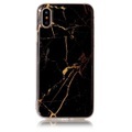 iPhone Xs / X - Softes Silikon Gummi Case black Marble