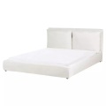 Beliani - Bett mit Lattenrost aus Samtstoff  BAJONNA, 160X200CM, Schneeweiss