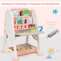 Northix, Northix - 2 in 1 Kinder-Kunststaffelei Doppelseitige Magnetische Tafel und Kinderbuchständer Orange