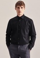 Business Hemd Regular Fit Extra Langer Arm Uni Herren Schwarz 39