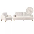 Beliani - Wohnzimmer Set aus Bouclé Retro TUVE, One Size, Weiss Bunt
