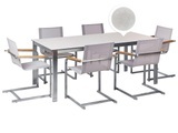 Gartentisch Set aus Sicherheitsglas Modern COSOLETO Gartentisch Set aus Sicherheitsglas Modern COSOLETO