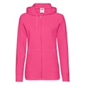 Fruit of the Loom Kapuzennickijacke »Damen Kapuzenjacke / Kapuzen-Sweatshirt / Hoodie mit Reissverschluss, tailliert«