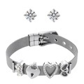 Set Milanaise Silberfarbend Damen