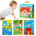 Activity-board - Stoffbuch Baby, Baby Spiegelspielzeug mit Knisterbuch, Babyspielzeug Spielzeug leises Buch, One Size, Multicolor