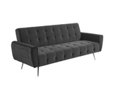 Vente-unique, Schlafsofa Klappsofa 3Sitzer Samt POLANI Schlafsofa Klappsofa 3Sitzer Samt POLANI
