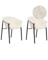 Set mit 2 Stühlen aus Bouclé Modern AMES Set mit 2 Stühlen aus Bouclé Modern AMES