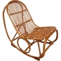 Schaukelstuhl Rattan natur