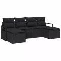 VidaXL - Outdoor-sofa poly-rattan, One Size, Schwarz
