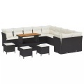 VidaXL - Garten-sofa poly-rattan, One Size, Schwarz