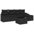 VidaXL - Garten-sofa poly-rattan, One Size, Schwarz