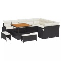 VidaXL - Garten-sofa poly-rattan, One Size, Schwarz