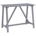 vidaXL Garten-Stehtisch Grau 140x70x104 cm Akazie Massivholz