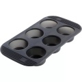 Muffin-backform Silikon 6 Stück Unisex Schwarz