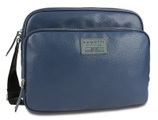 Bugatti - Leder-Schultertasche Moto - Blau