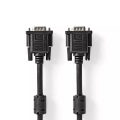 VGA-Kabel | VGA-Stecker | VGA-Stecker | Vernickelt | Maximale Auflösung: 1280x768 | 5,00 m | Rund | ABS | Schwarz | Etikett