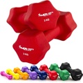 Profi Neopren Hanteln 2er Set Unisex Rot Bunt 3kg