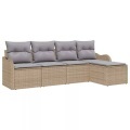 VidaXL - Garten-sofa poly-rattan, One Size, Beige